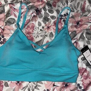 NWT swim top turquoise size Large